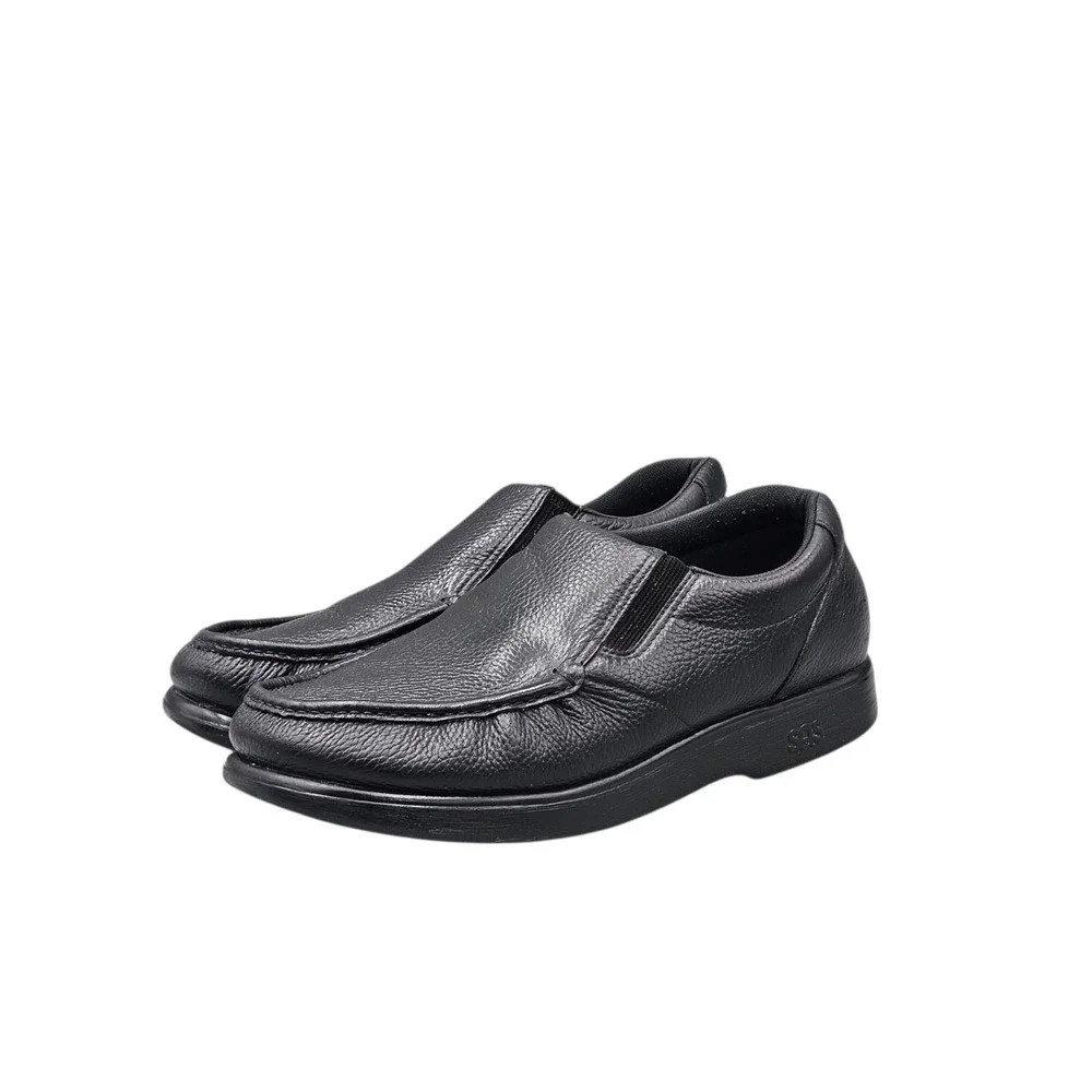 SAS Mens Side Gore Black Leather Comfort Moc Toe Loafers Shoes 14 M H6970081-3